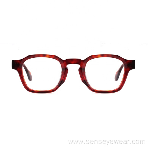 Fashion Design Unisex Bevel Optical Acetate Frame Glasses